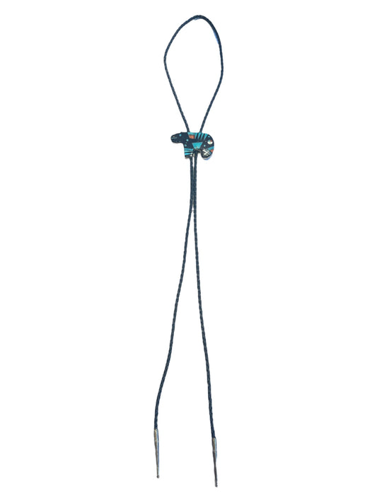 Zuni bear bolo tie