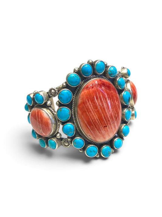 Amazing spiny and turquoise bracelet