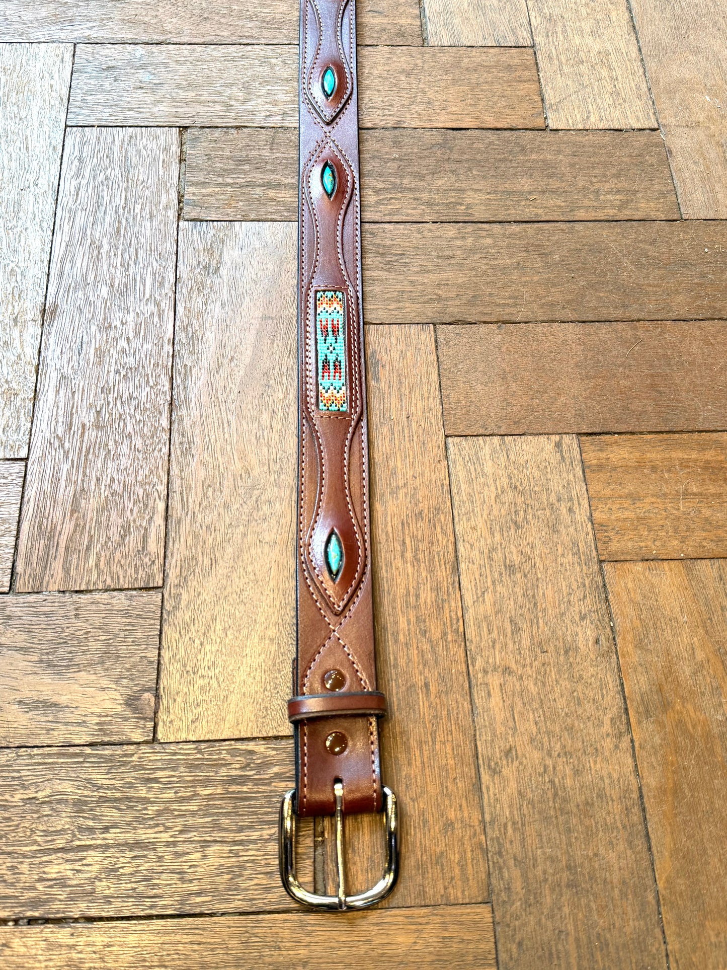 New beaded turquoise belt