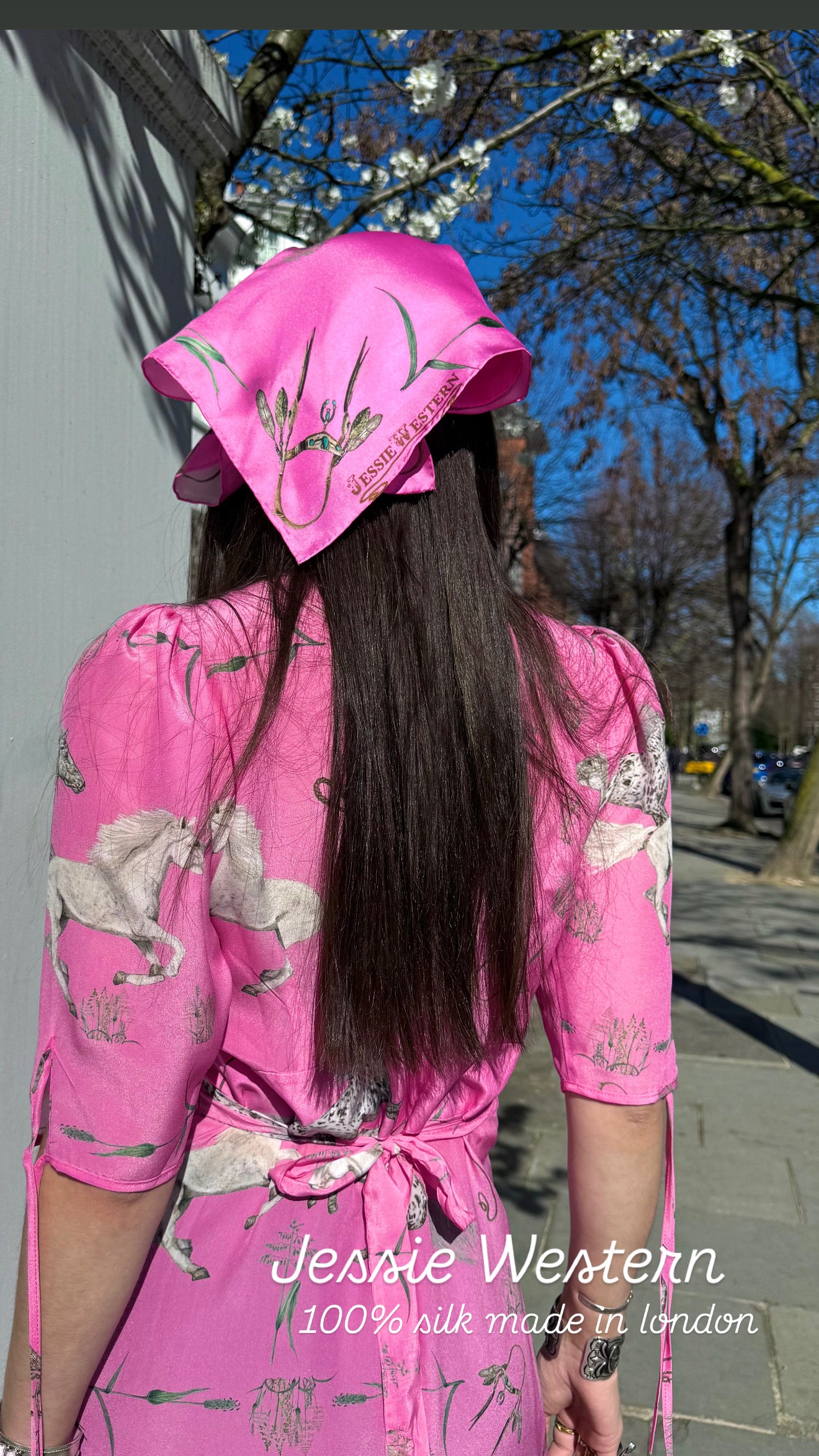 Silk scarf square new