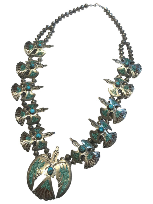 Eagle Squash Blossom Necklace