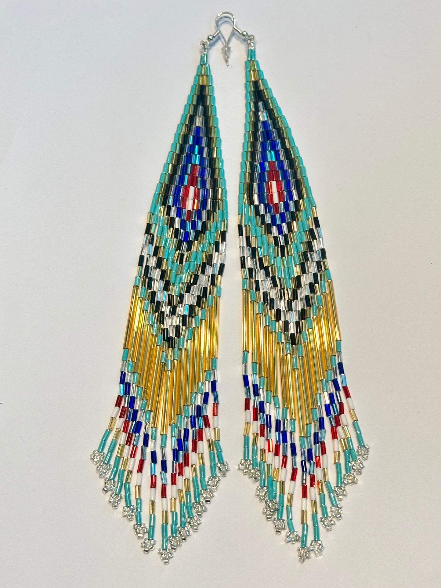 Beaded earrings long