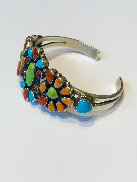 Multi stone Navajo bracelet