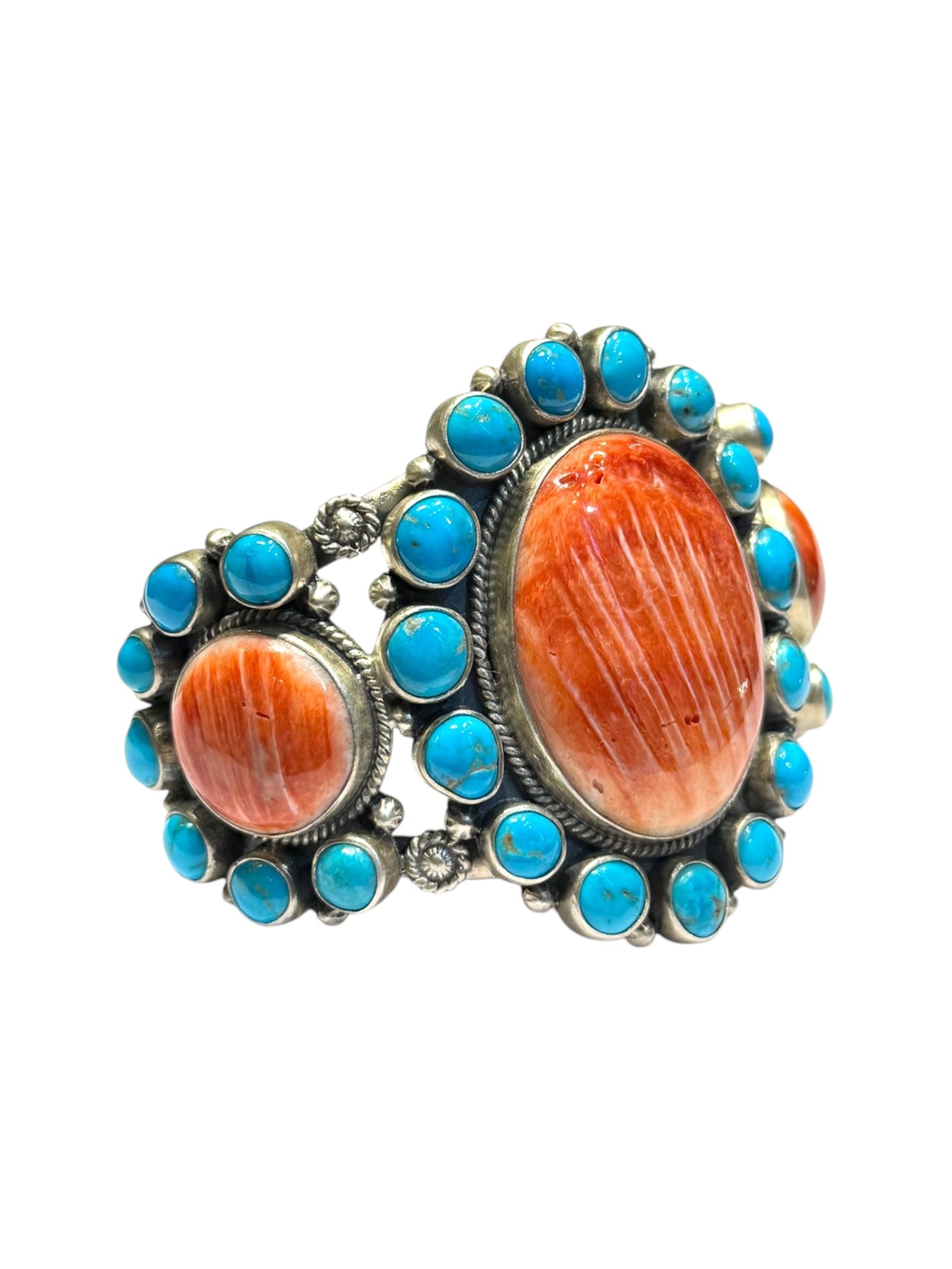 Spiny oyster and turquoise cuff