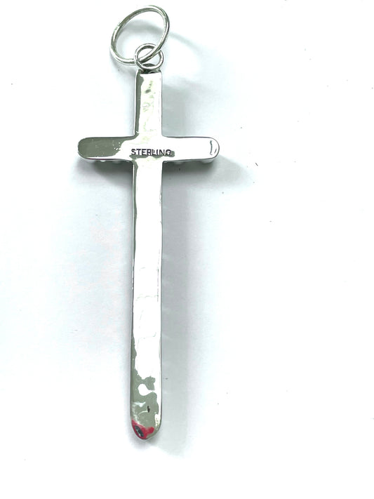 Turquoise cross pendent