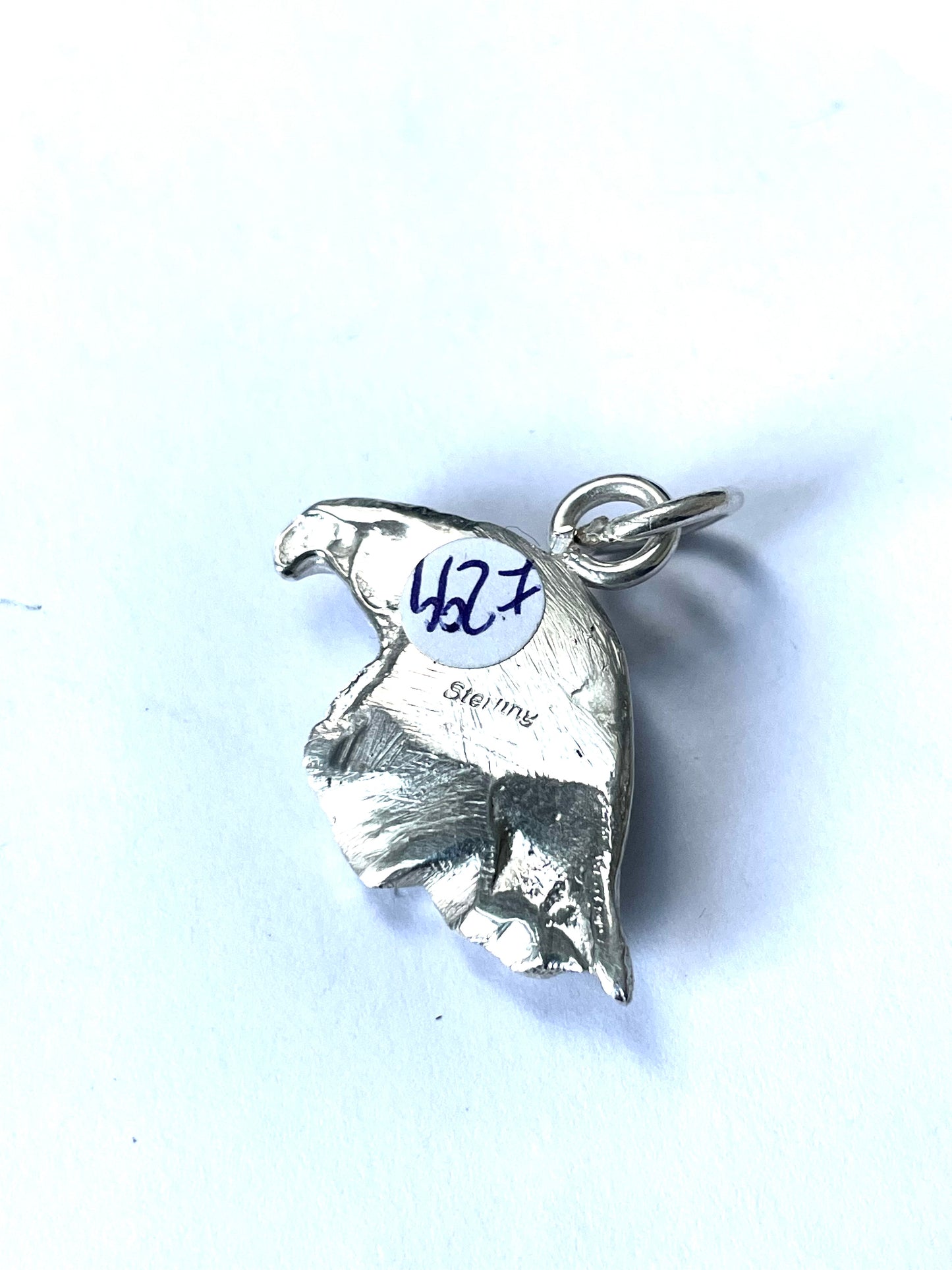 Eagle head pendent heavy gauge sterling silver