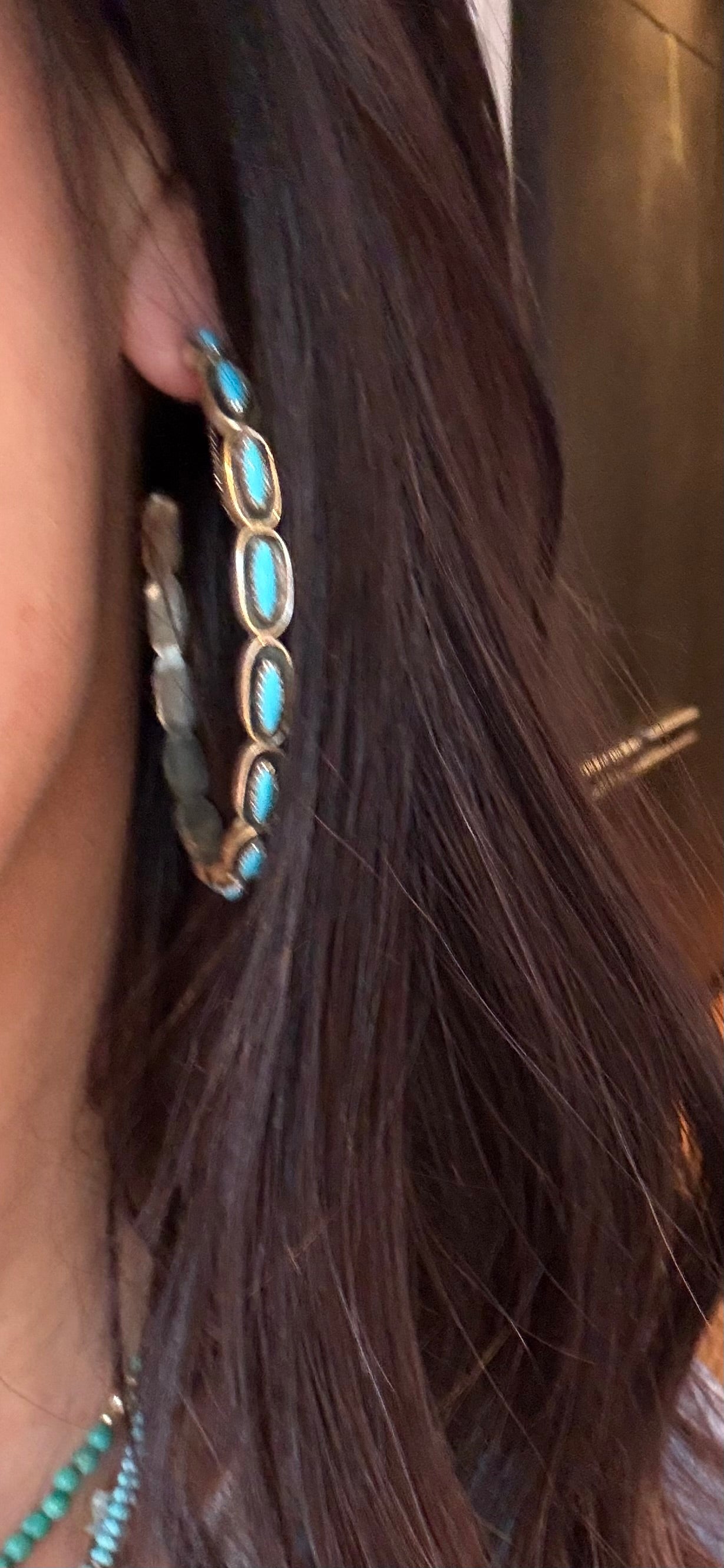 Stunning large hoop earring