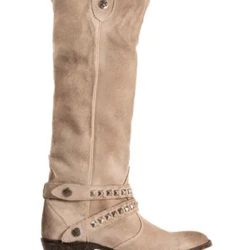 Jessie Western long suede boots