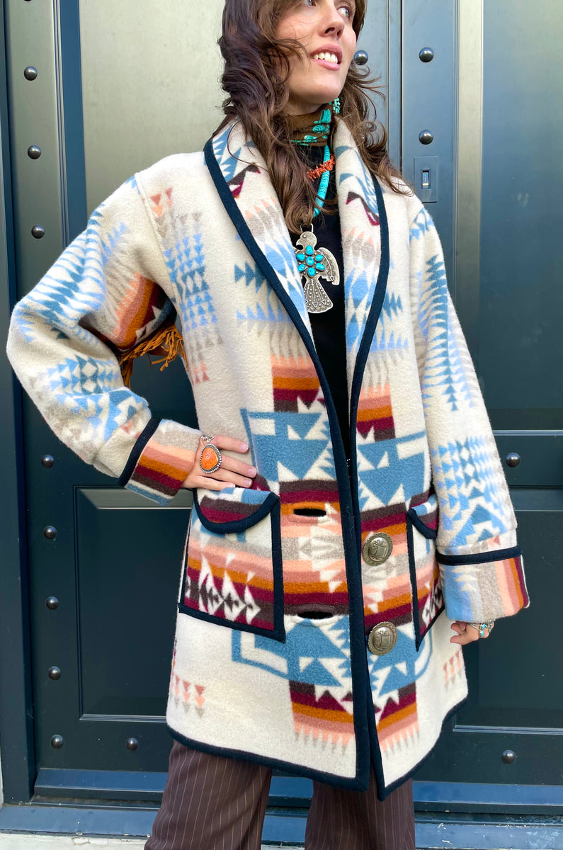 Jessie Western fringed oversize coat