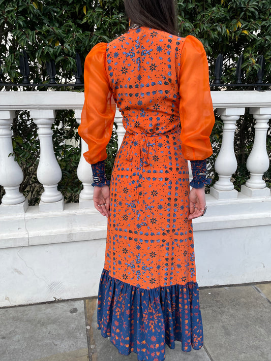 Jessie Western organza 100 % silk dress