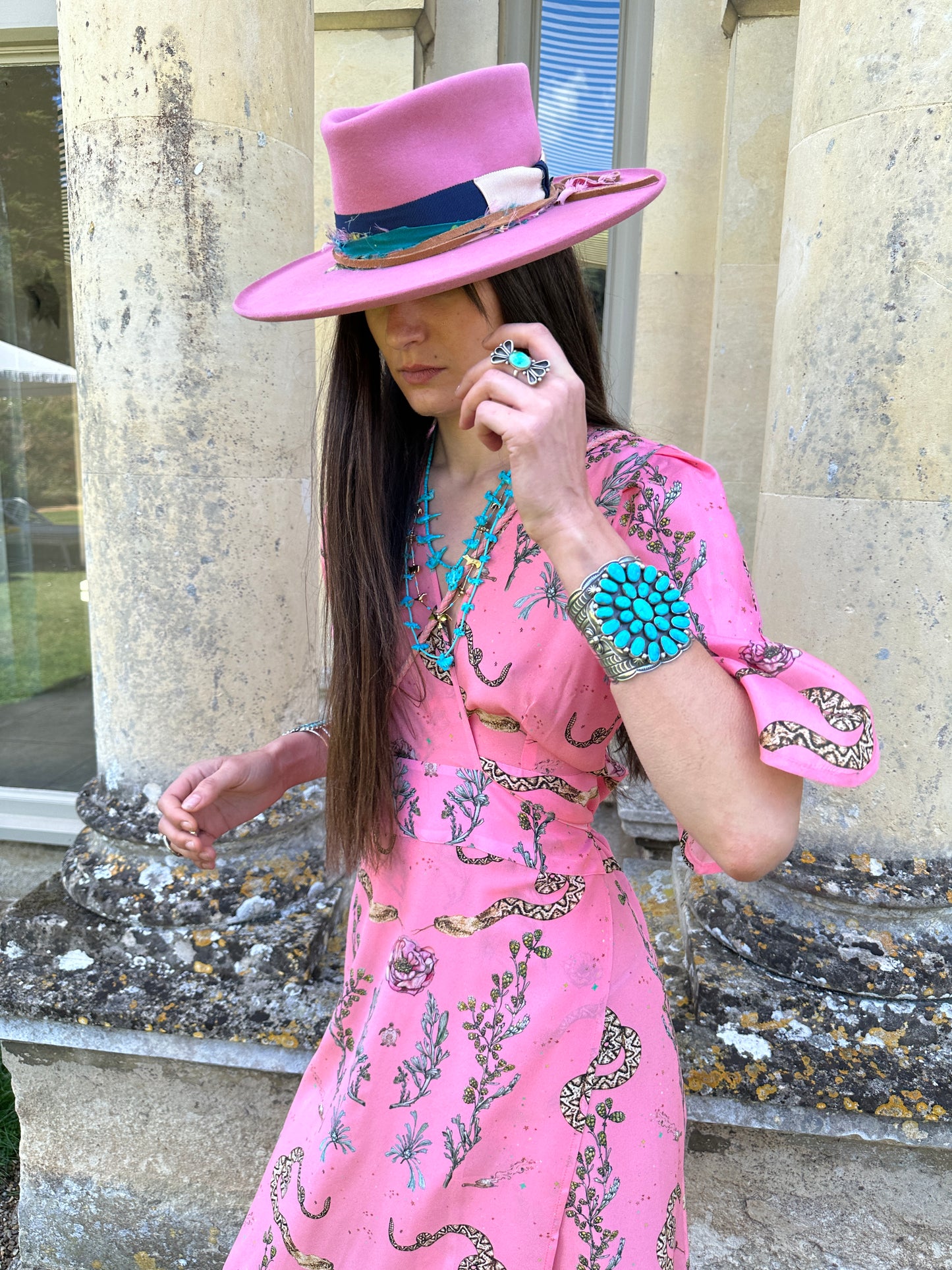 Custom hat Pink hand made custom hat