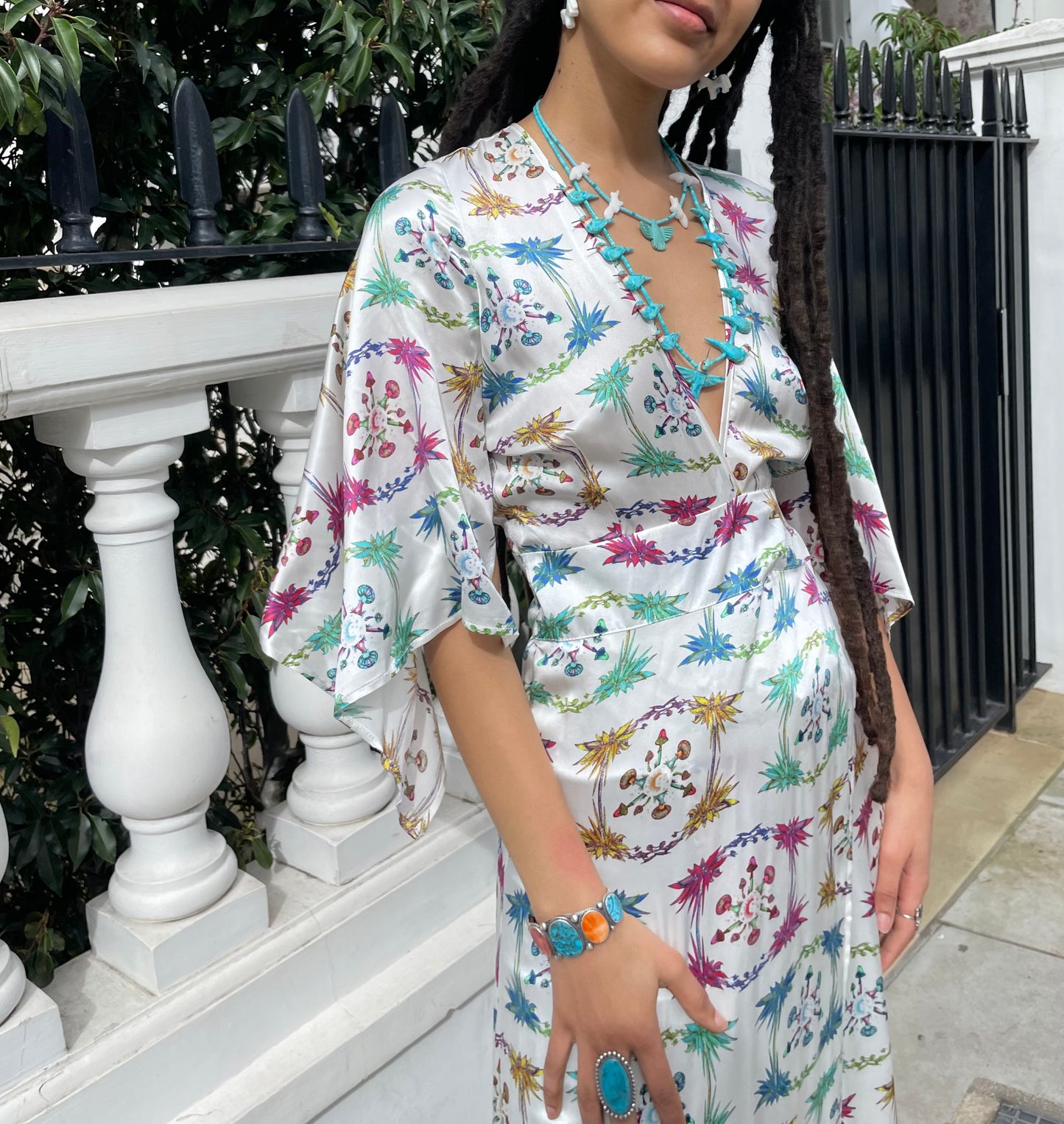 Hummingbird turquoise power animal necklace