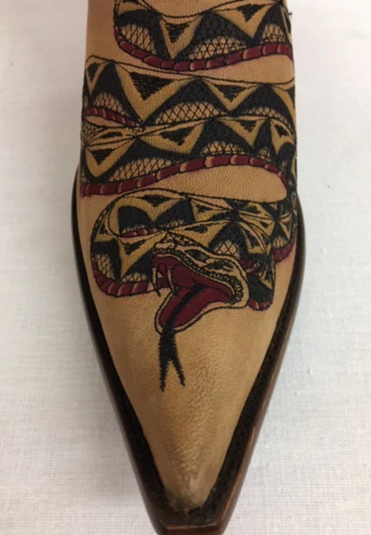 Men’s snake custom made boots