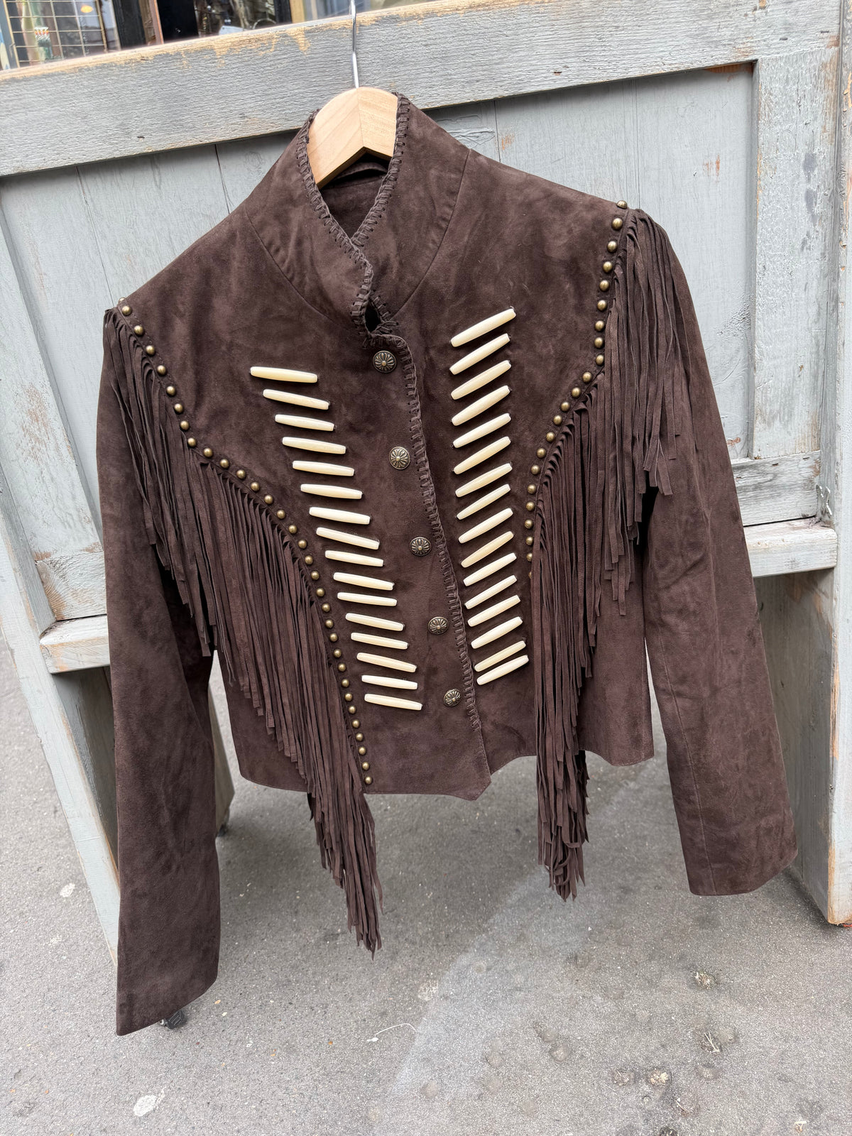Suede fringed jacket
