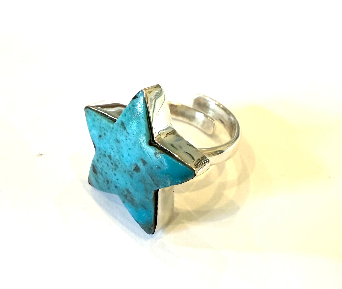 Star ring sterling silver and turquoise