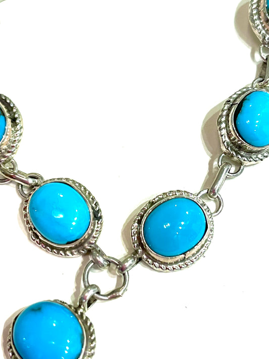 26 inch long turquoise necklace