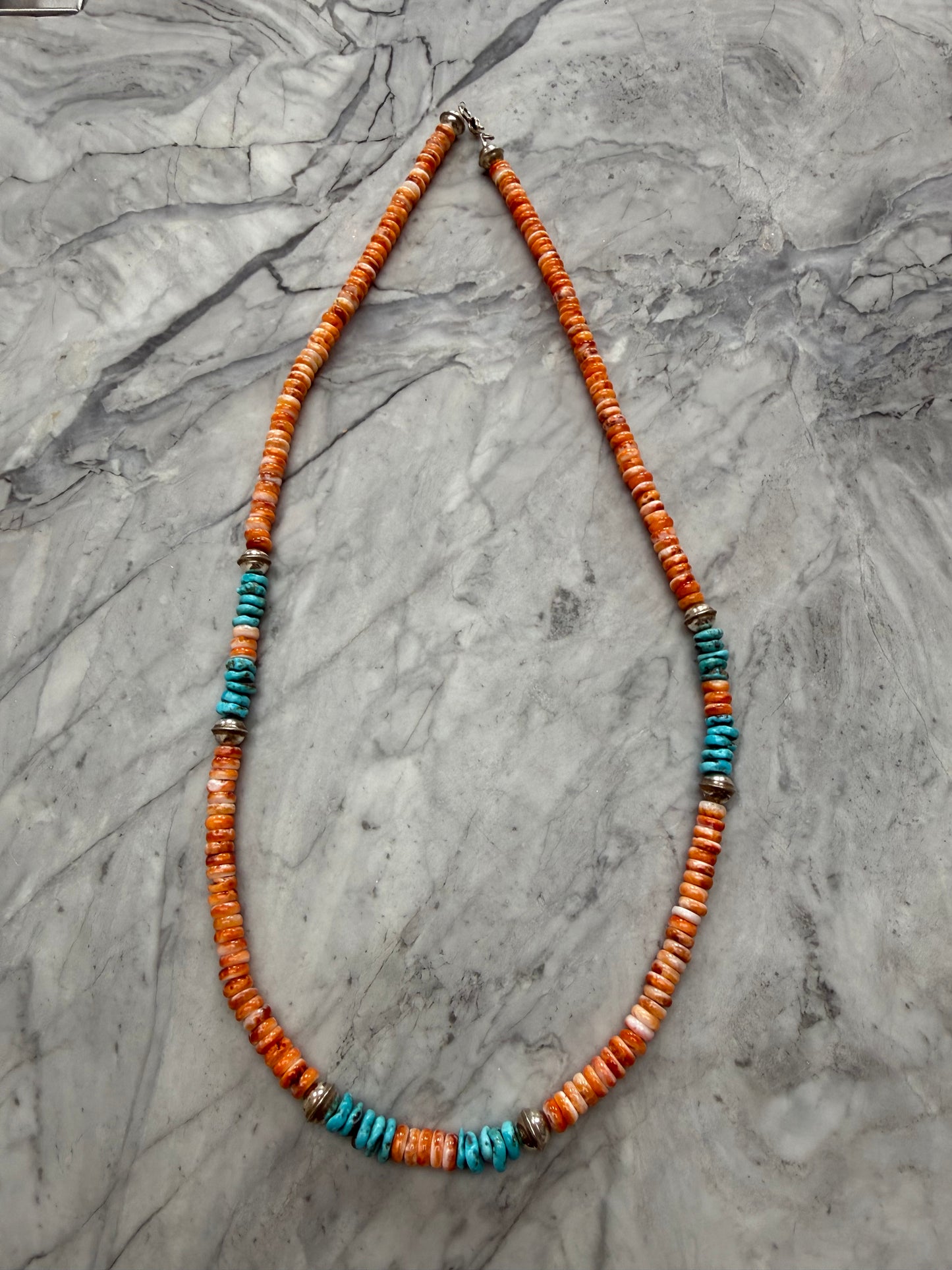 Spiny necklace with turquoise