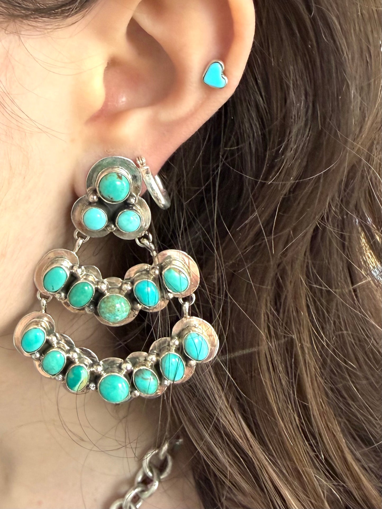 Beutifully made Navajo sterling silver earrings