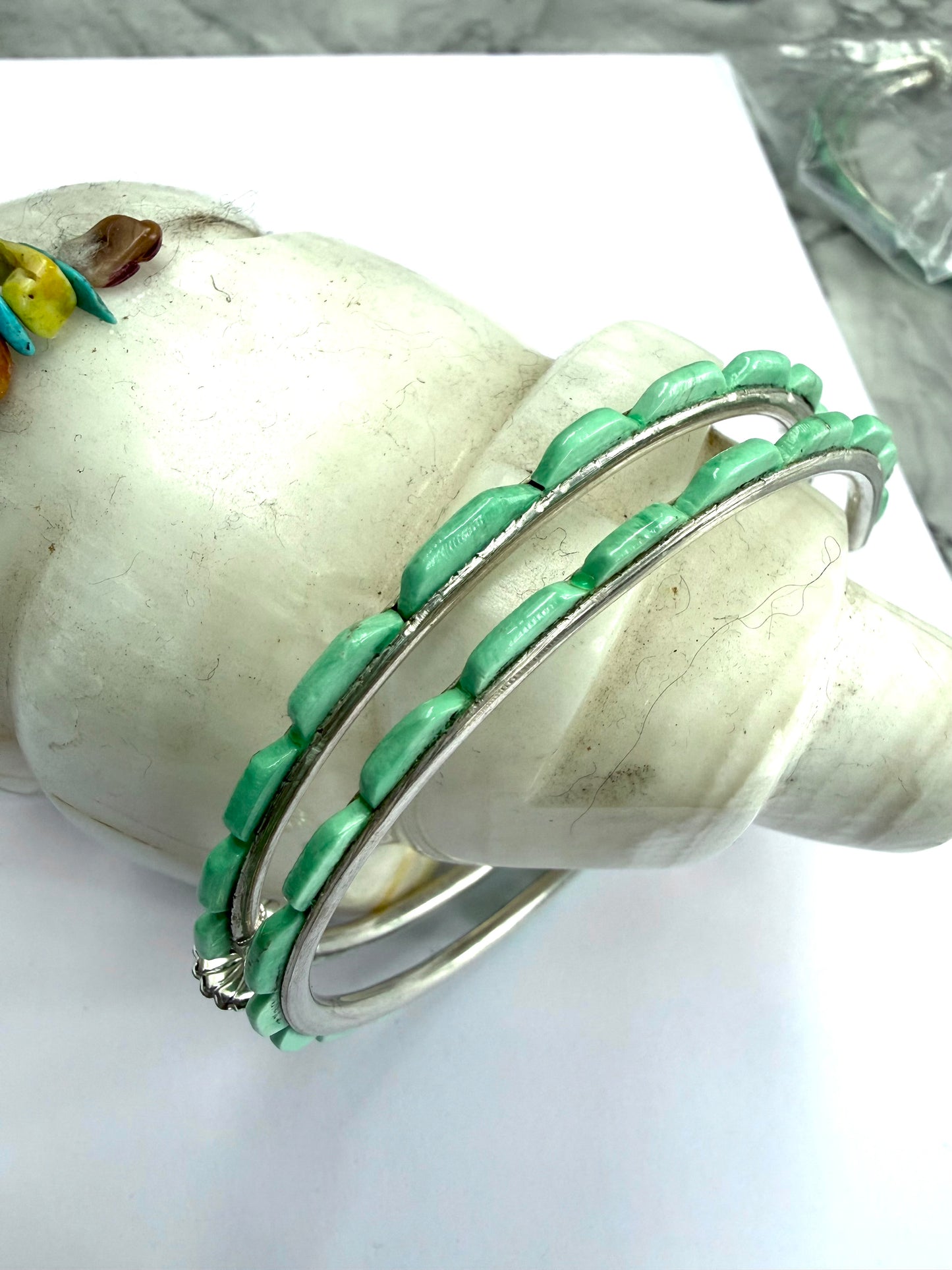 Stunning turquoise Hoop earrings