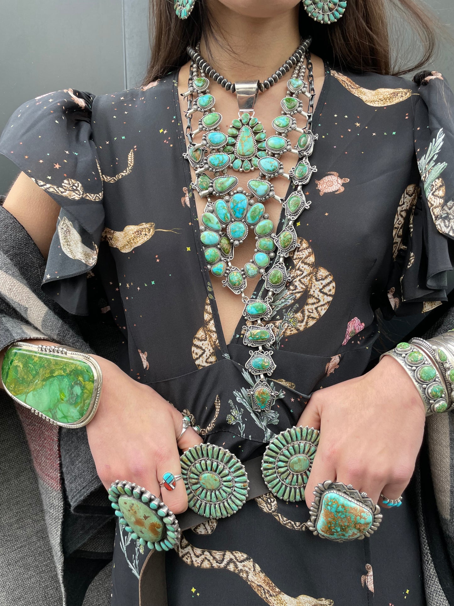 Amazing Navajo green turquoise bracelet