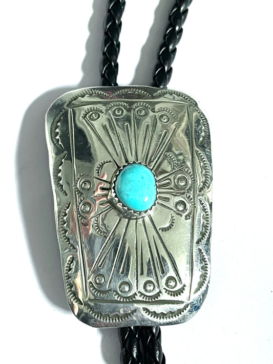 Bolo tie sterling silver Navajo