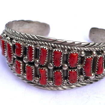 Navajo bracelet vintage coral
