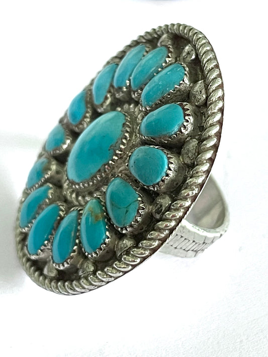 Flower ring large Navajo