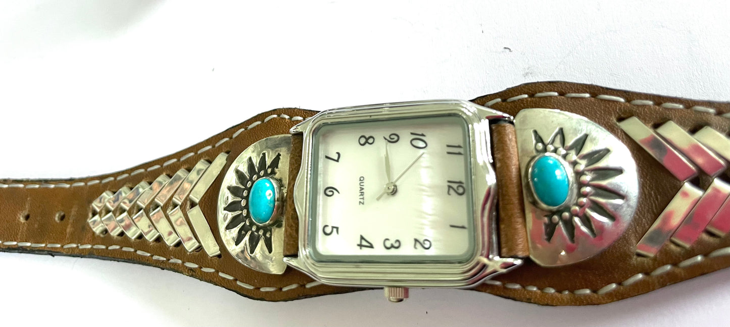 Navajo sterling silver watch