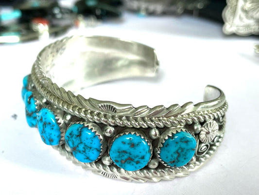 Turquoise nugget vintage bracelet