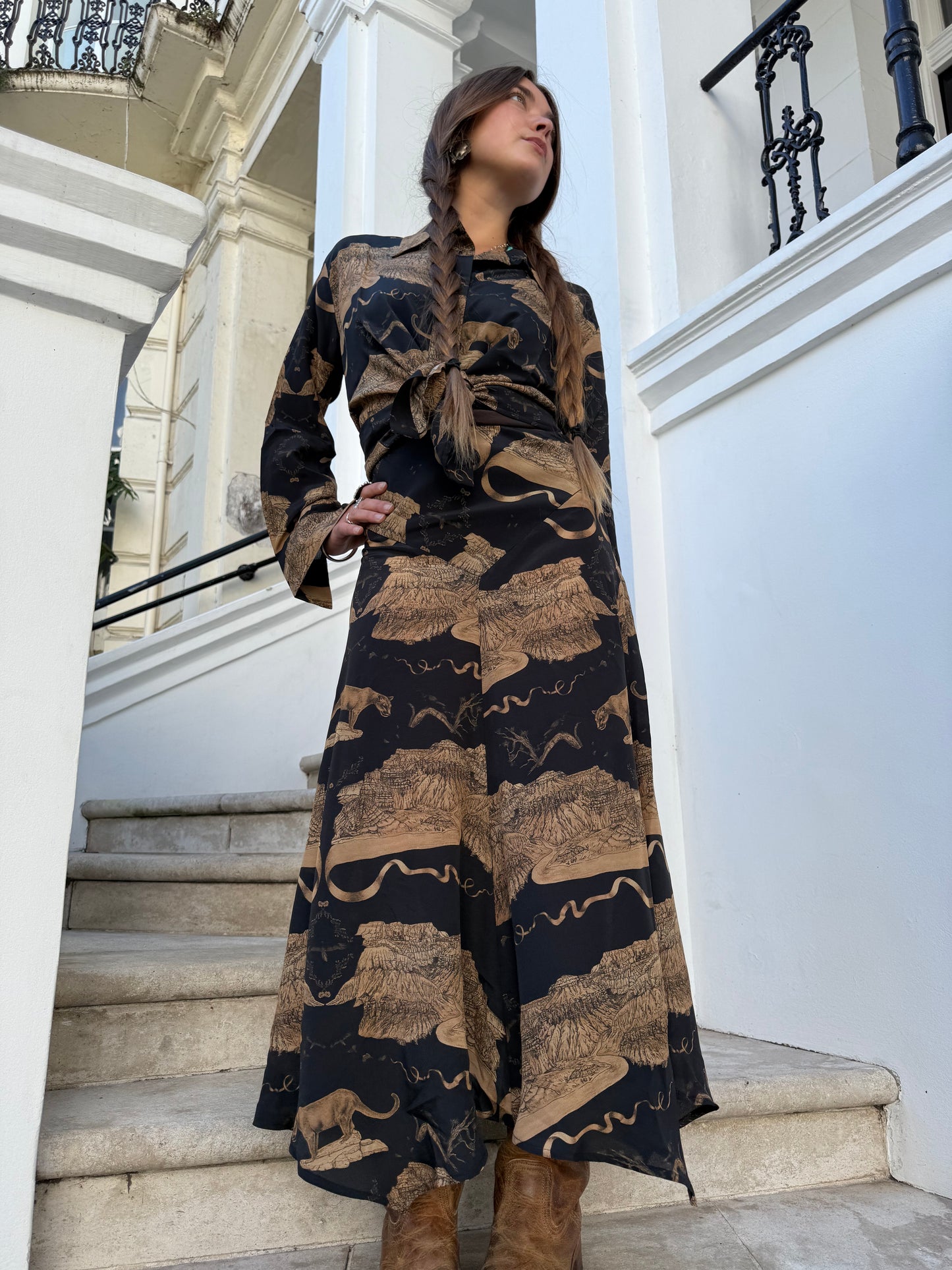 New mountain lion print skirt