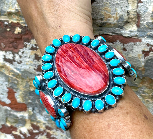 Amazing spiny and turquoise bracelet