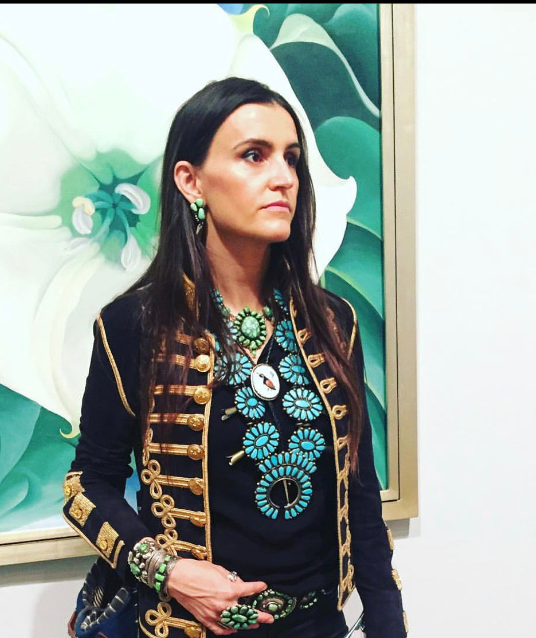 Military jacket hand beaded special edition