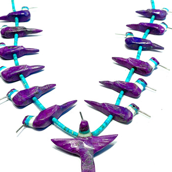 New sugalite power animal necklace hummingbird