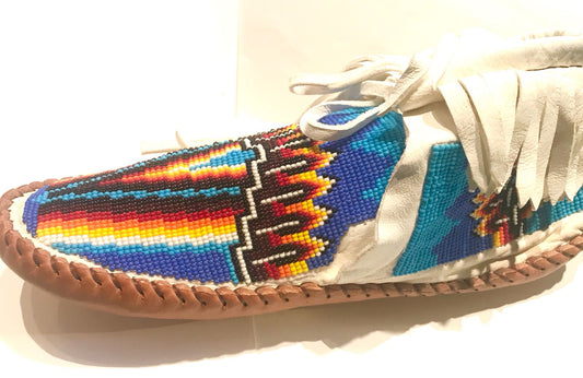 Dark blue fire Moccasins