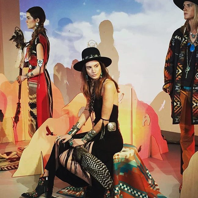 Suede fringed long dress