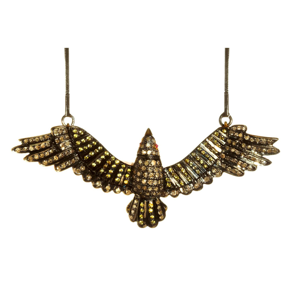 Diamond Soaring Eagle Pendant
