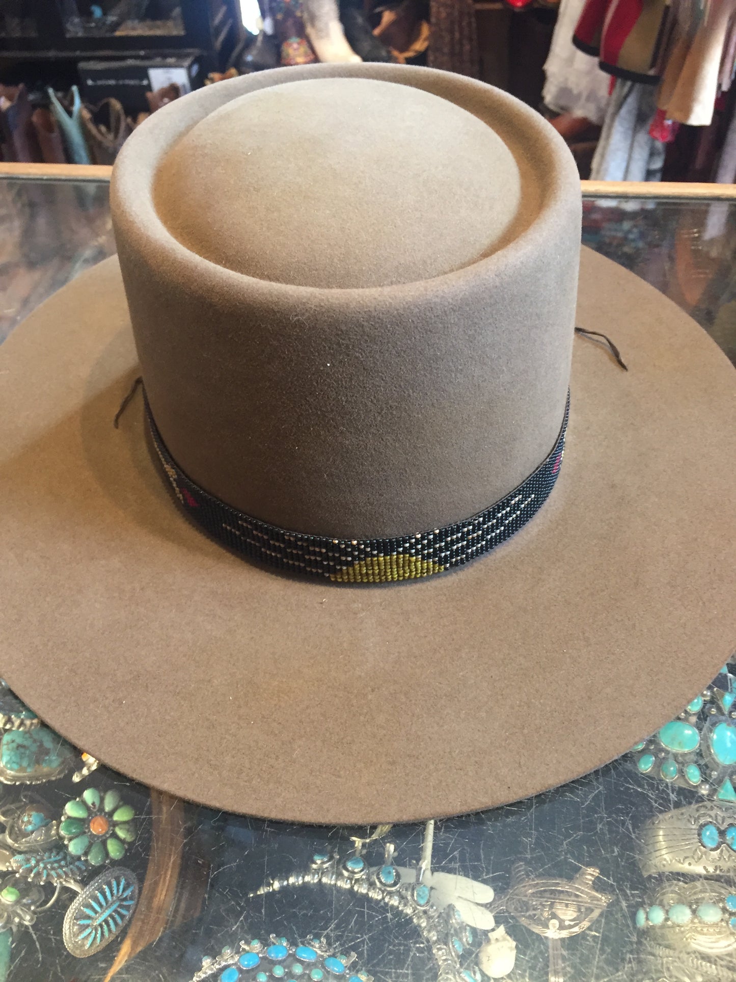 Vintage Sunset Beaded Hat