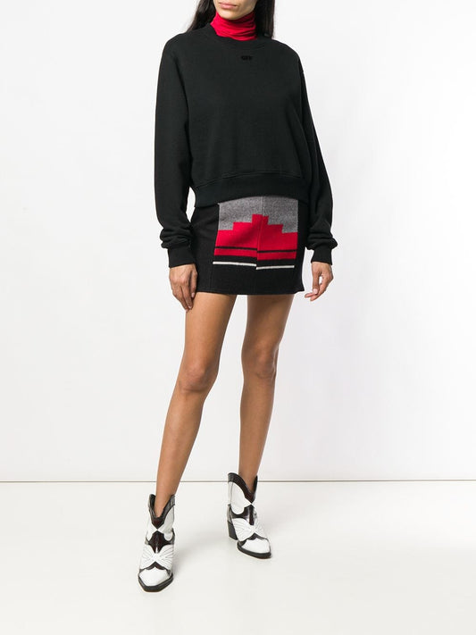 Blanket red grey skirt