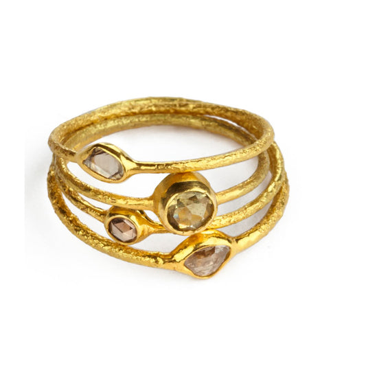 Diamond Faceted Slice Rings