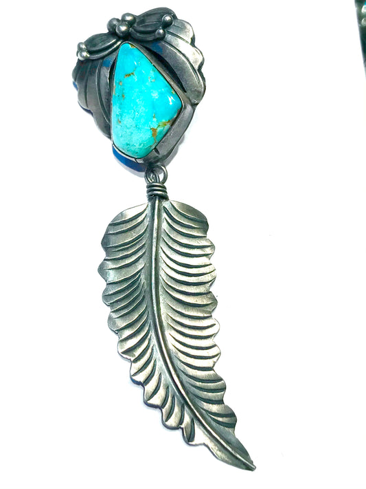 Large feather earring Navajo