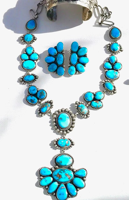 Native American Indian necklace ,Sleeping beauty amazing piece .