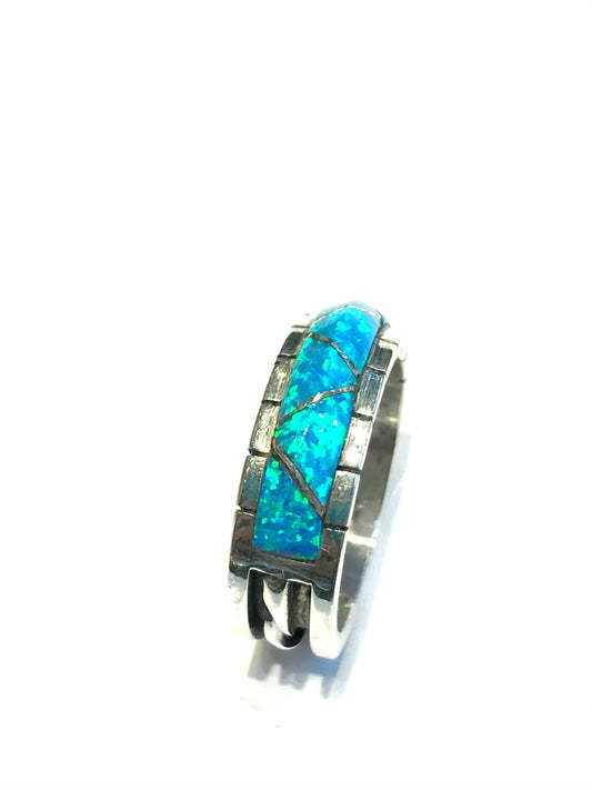 New Opal heavy gauge sterling silver ring