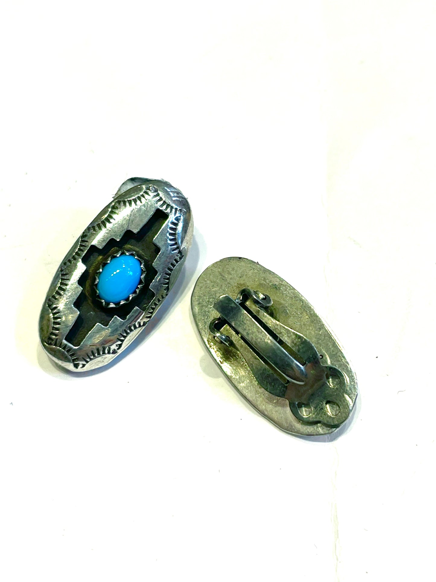 Navajo Clip on earrings sterling silver