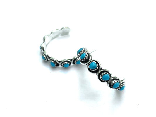 Turquoise hoop Medium earrings