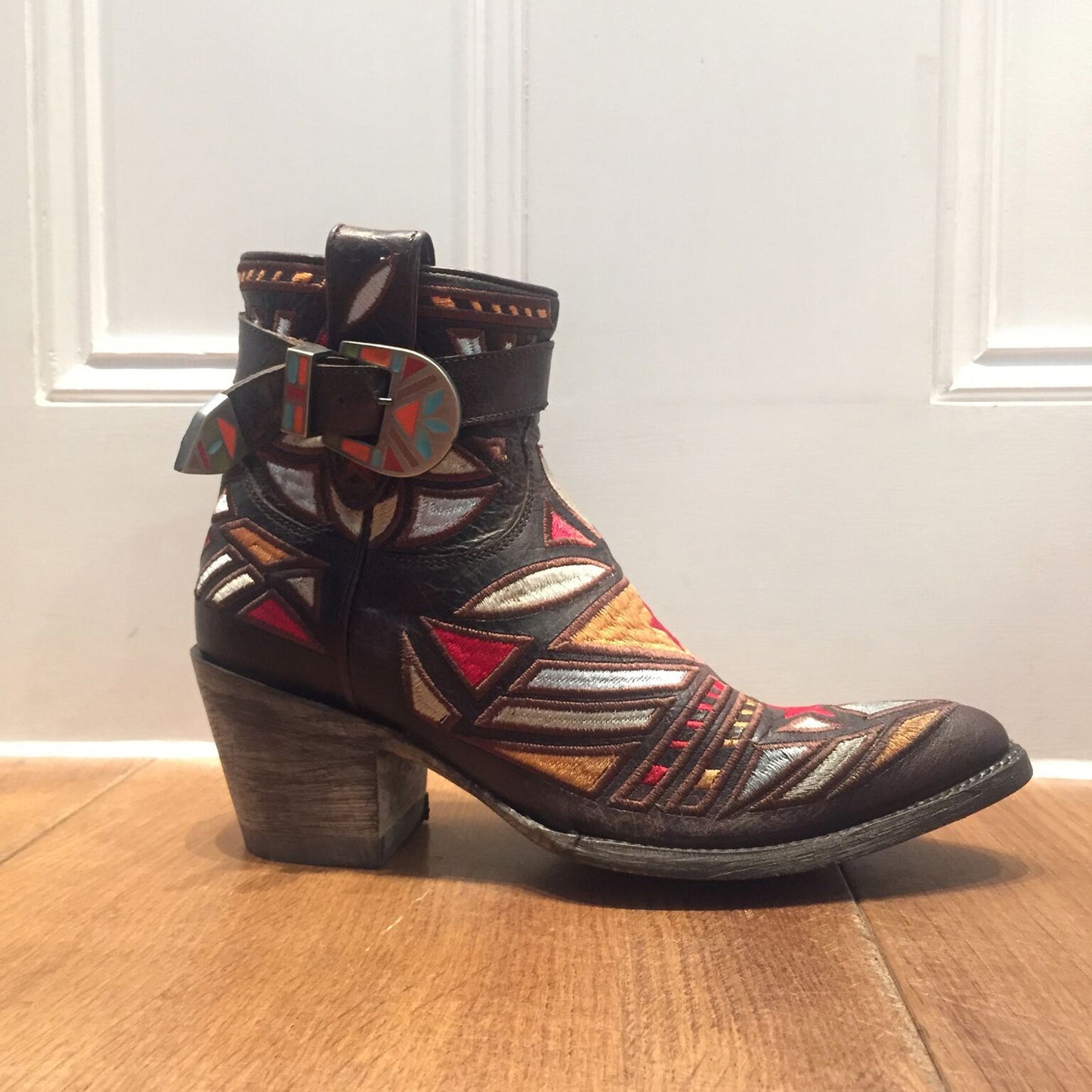 Chocolate Kali Buckle Cowboy Boots