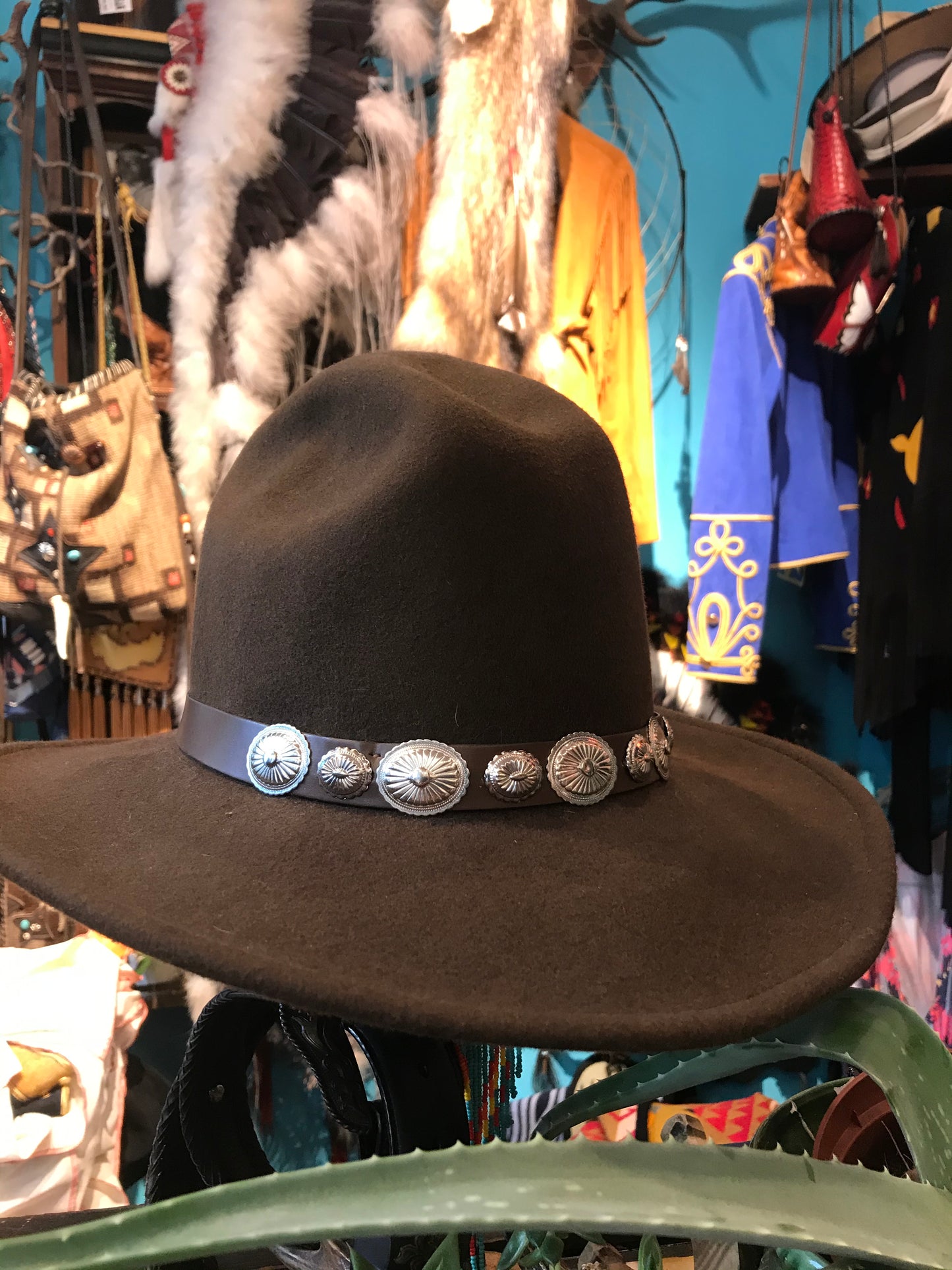 Brown concho hat