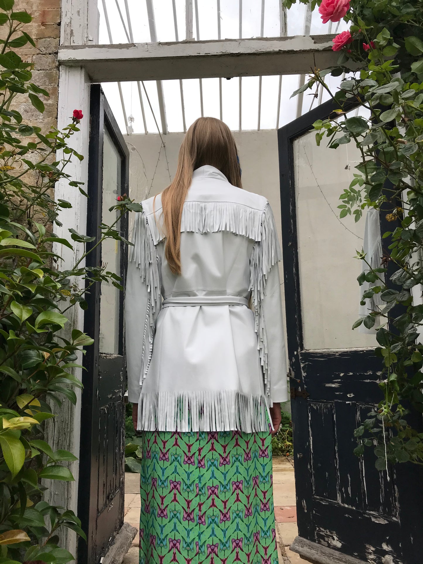 New White leather wrap jacket Jessie Western brand