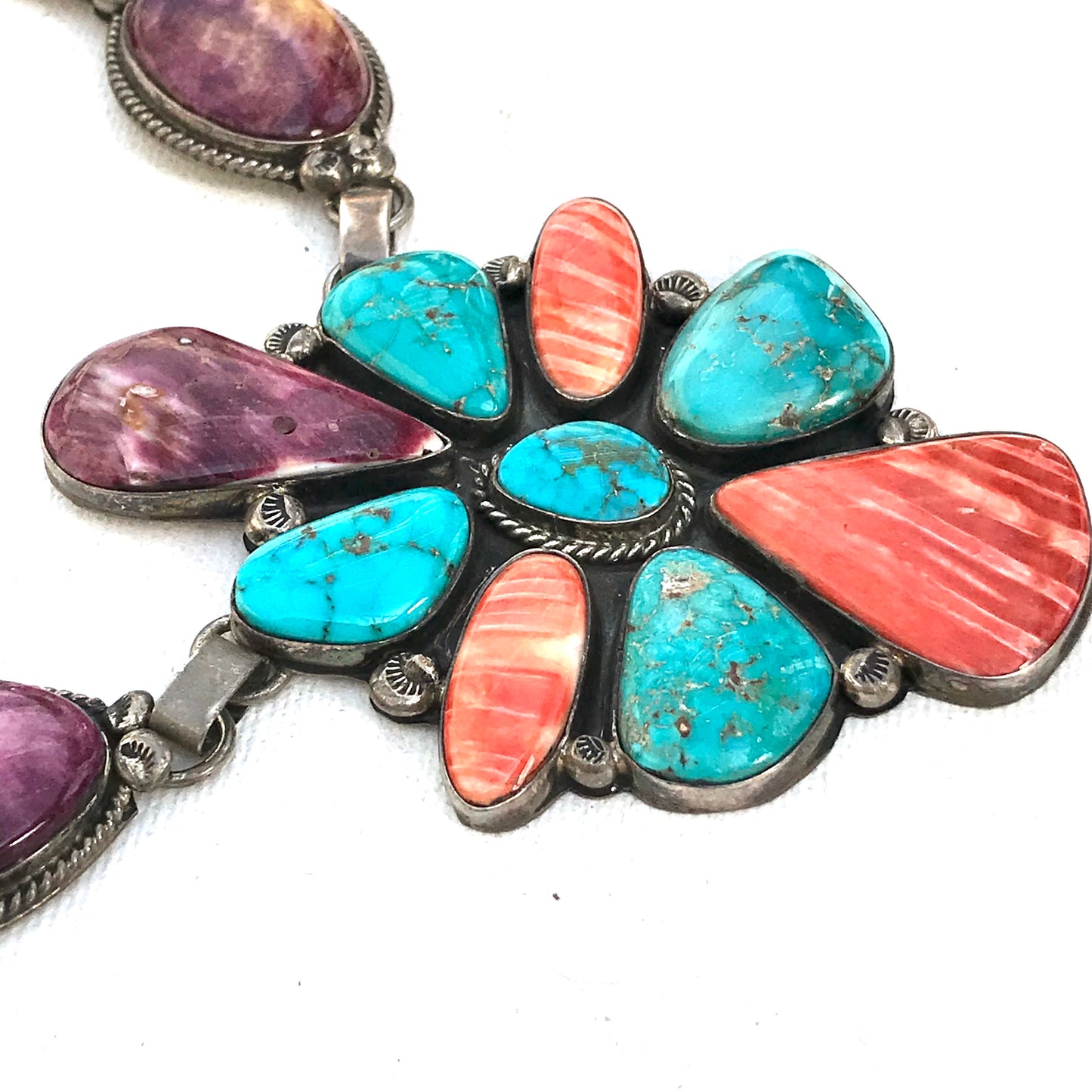 Stunning Navajo spiny turquoise necklace