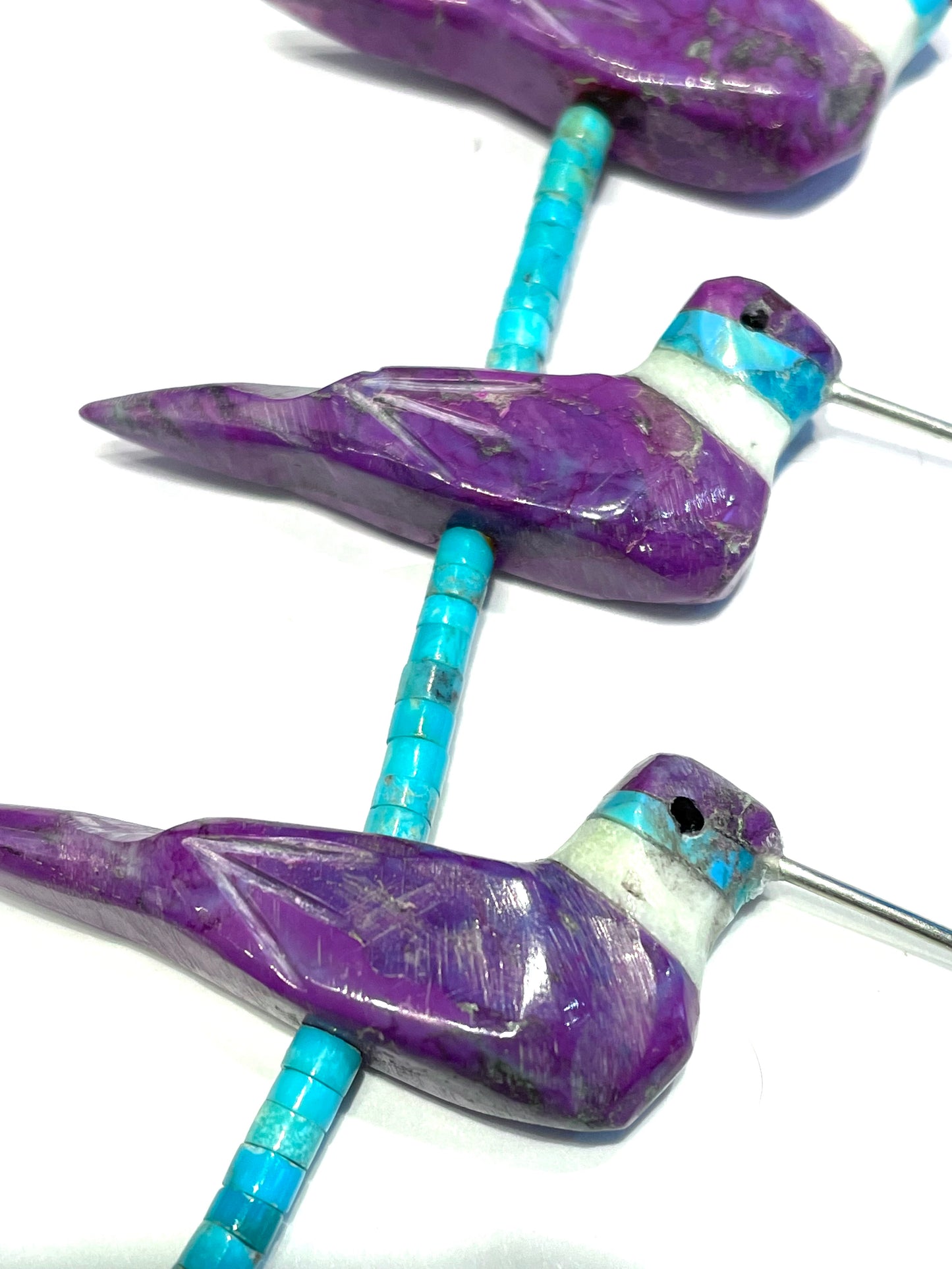 New sugalite power animal necklace hummingbird
