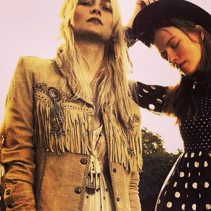 Beige Suede Fringed Jacket